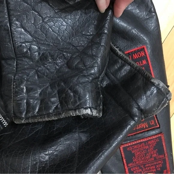 VTG Wilson’s Harley Davidson Owners Group Patches Leather Jacket - Picture 8 of 13